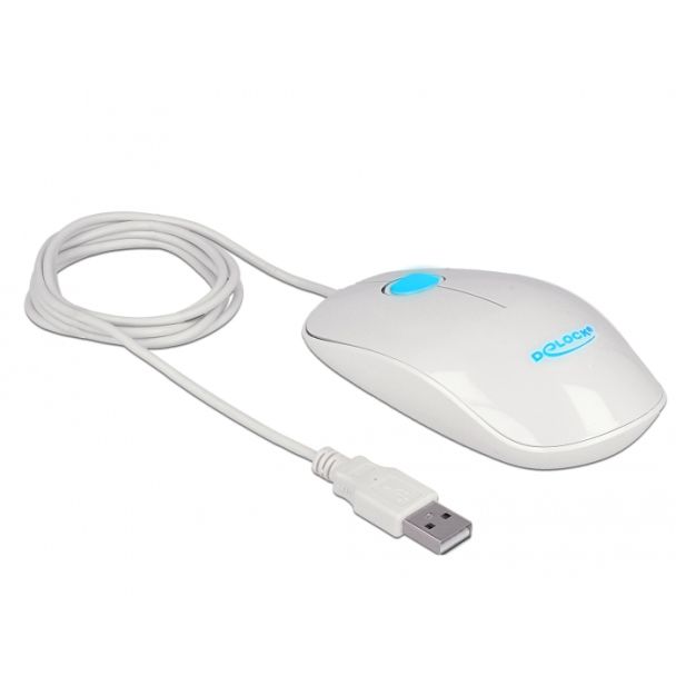 DeLOCK 12537 mouse Office Ambidextrous USB Type-A Optical 1200 DPI
