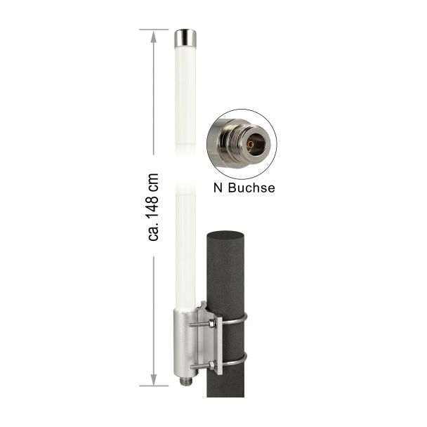 DeLOCK 12504 network antenna Omni-directional antenna N-type 8 dBi