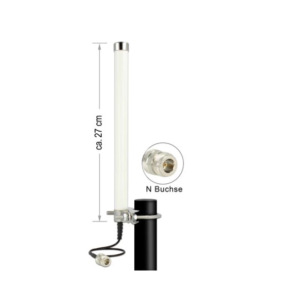 DeLOCK 12491 antenna di rete Antenna omnidirezionale Tipo N 6,5 dBi