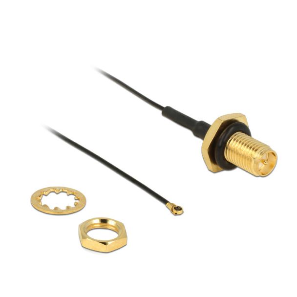 DeLOCK 0.2m, RP-SMA/MHF IV coaxial cable MHF IV / HSC MXHP32