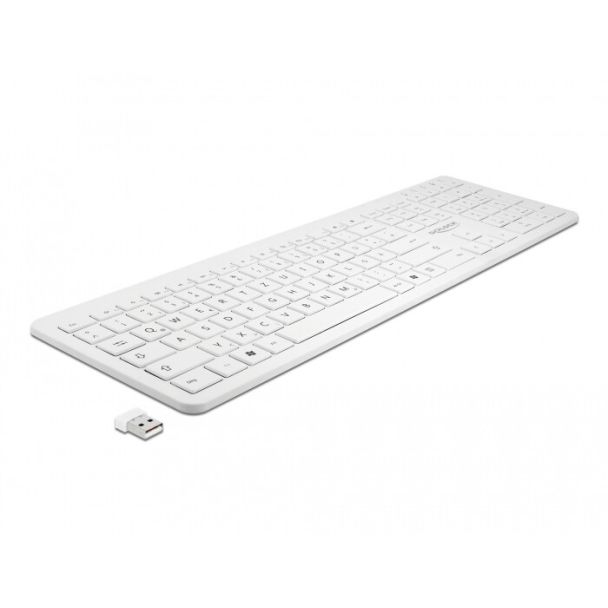 DeLOCK 12014 keyboard RF Wireless QWERTZ German White