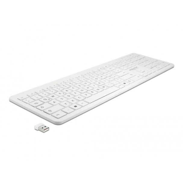 DeLOCK 12014 keyboard RF Wireless QWERTZ German White