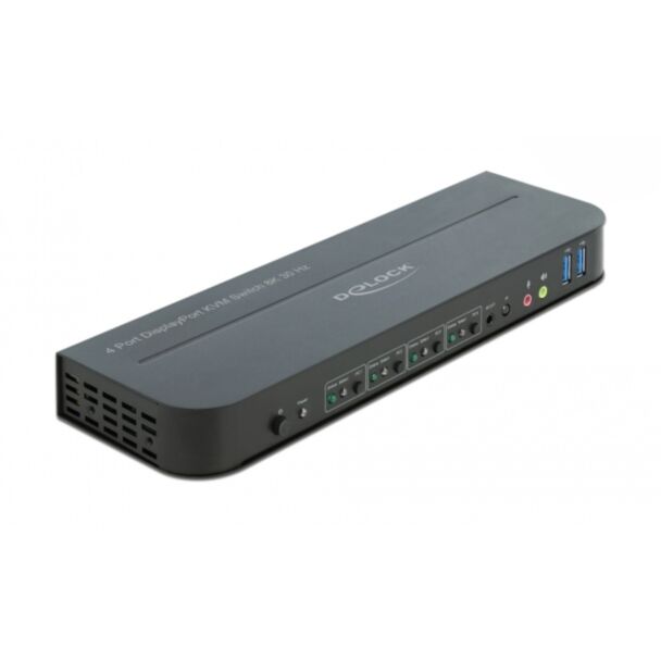 DeLOCK Switch KVM DisplayPort 1.4 8K 30 Hz con USB 3.0 e Audio