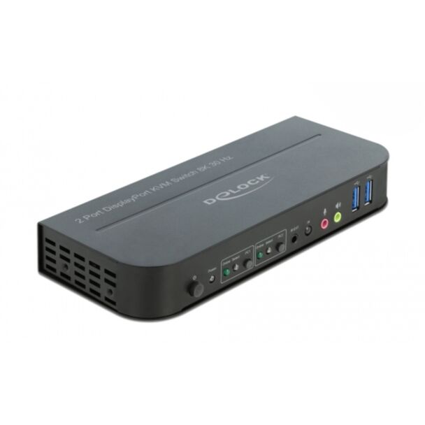 DeLOCK Switch KVM DisplayPort 1.4 8K 30 Hz con USB 3.0 e Audio