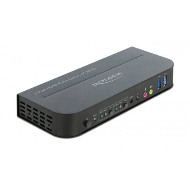 DeLOCK Switch KVM HDMI 4K 60 Hz con USB 3.0 e Audio