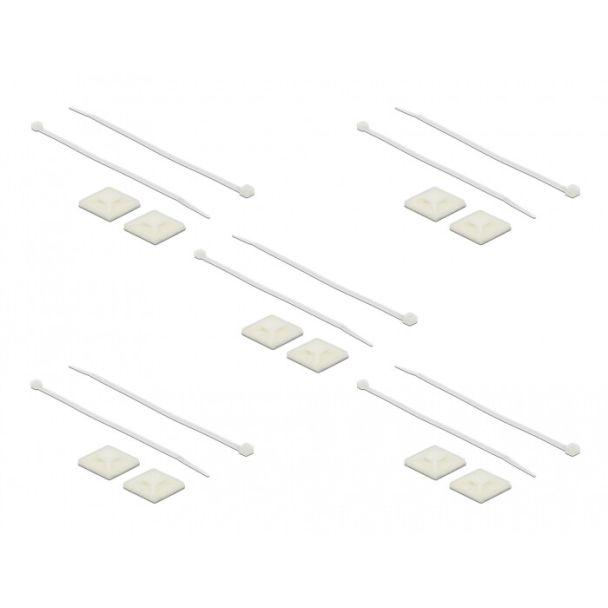 DeLOCK 18678 cable tie mount White Nylon 10 pc(s)
