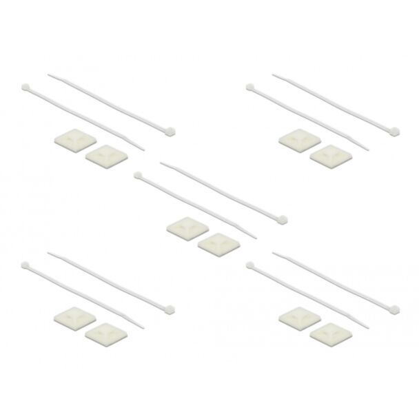 DeLOCK 18678 supporto per fascette Bianco Nylon 10 pz