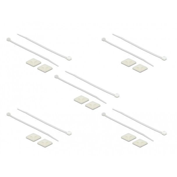 DeLOCK 18677 cable tie mount White Nylon 10 pc(s)
