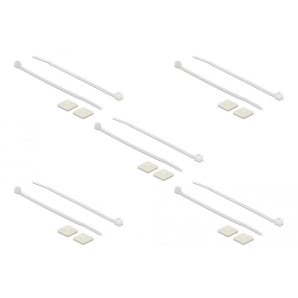 DeLOCK 18676 supporto per fascette Bianco Nylon 10 pz
