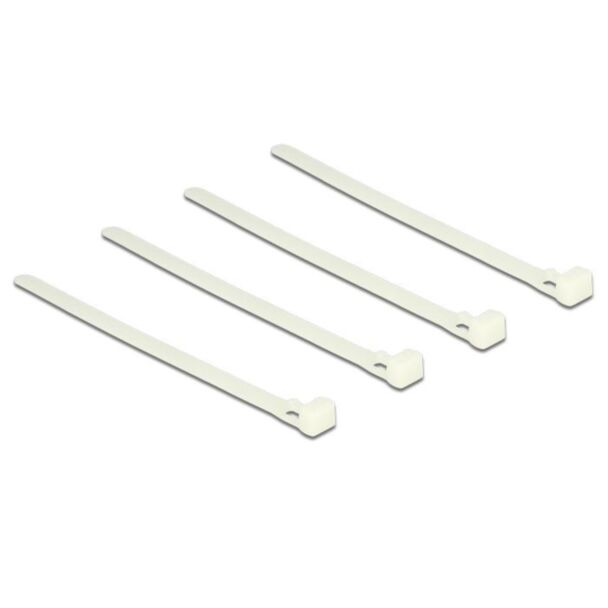 DeLOCK 18638 fascetta Nylon Bianco 100 pz