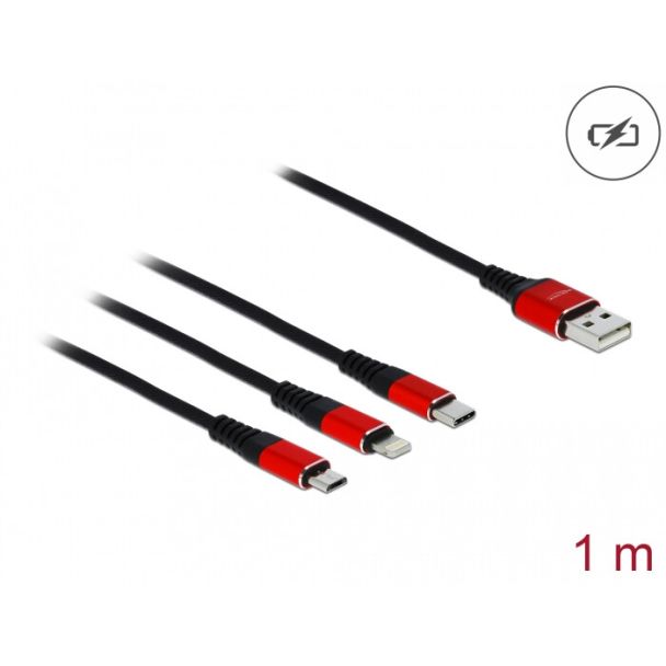 DeLOCK Kit da viaggio IV Edizione business - hub USB / alimentatore / mouse / cavo di ricarica 3 in 1
