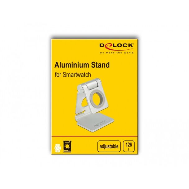 DeLOCK Supporto per smartwatch regolabile argento