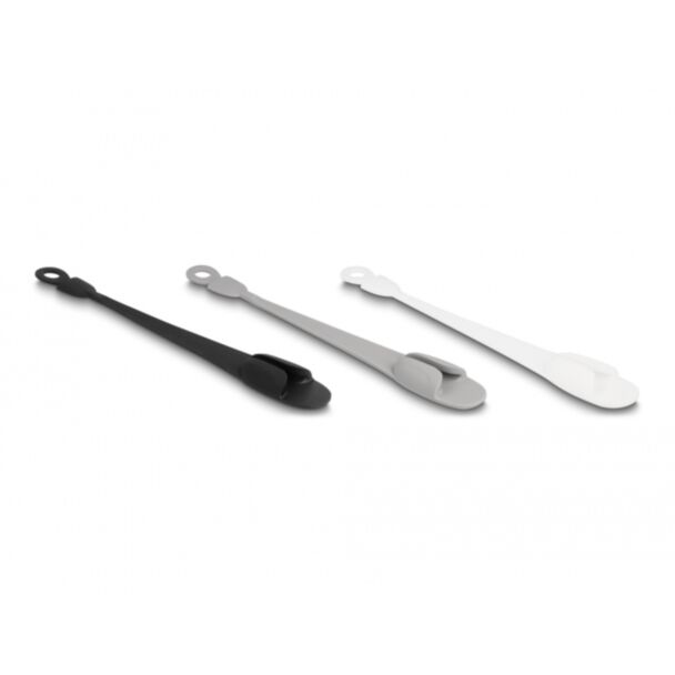 DeLOCK Portacavi con cinghia autoadesiva set 3 pezzi