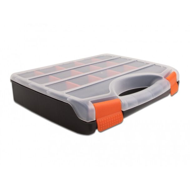 DeLOCK Scatola di raccolta con 17 scomparti 320 x 255 x 60 mm arancione / nero