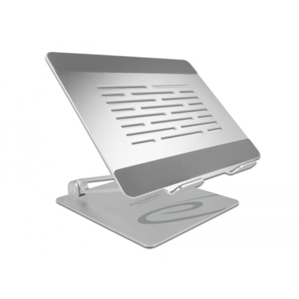 DeLOCK Supporto per tablet e portatile regolabile in alluminio