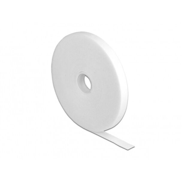 DeLOCK Nastro con chiusura a strappo a rotolo L 10 m x P 13 mm bianco