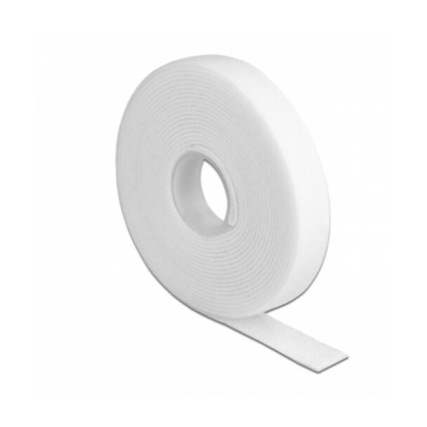 DeLOCK Nastro con chiusura a strappo a rotolo L 3 m x P 13 mm bianco