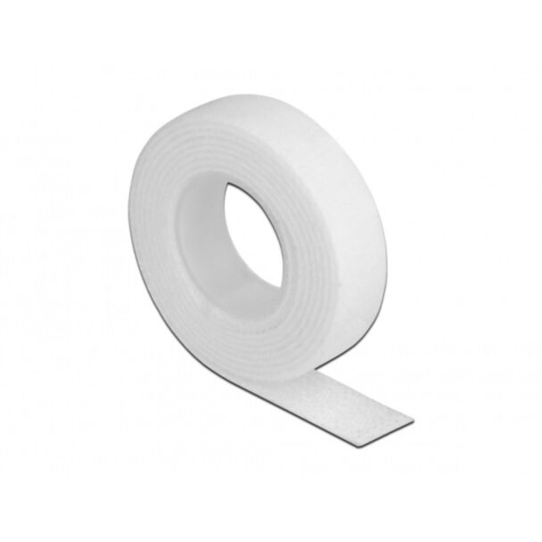 DeLOCK Nastro con chiusura a strappo a rotolo L 1 m x P 13 mm bianco
