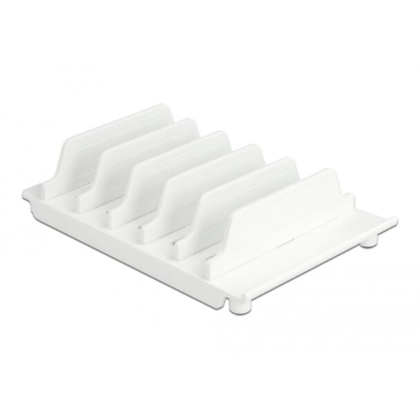 DeLOCK Supporto per 6 tablet o smartphone bianco