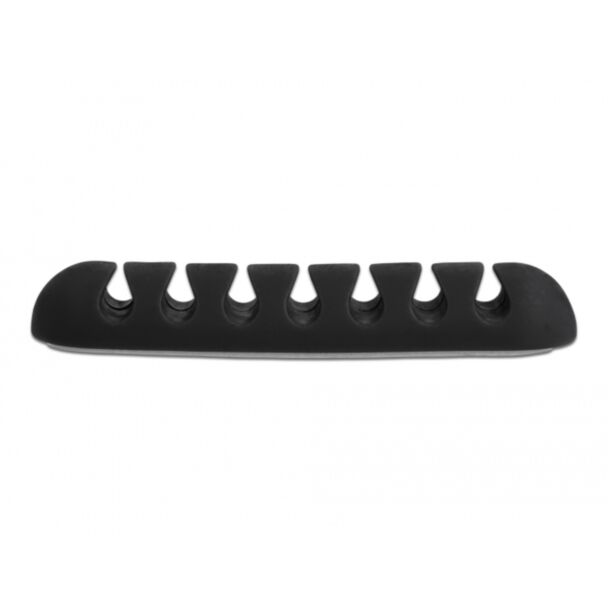 DeLOCK Portacavi con 7 passacavi Set da 6 pezzi nero