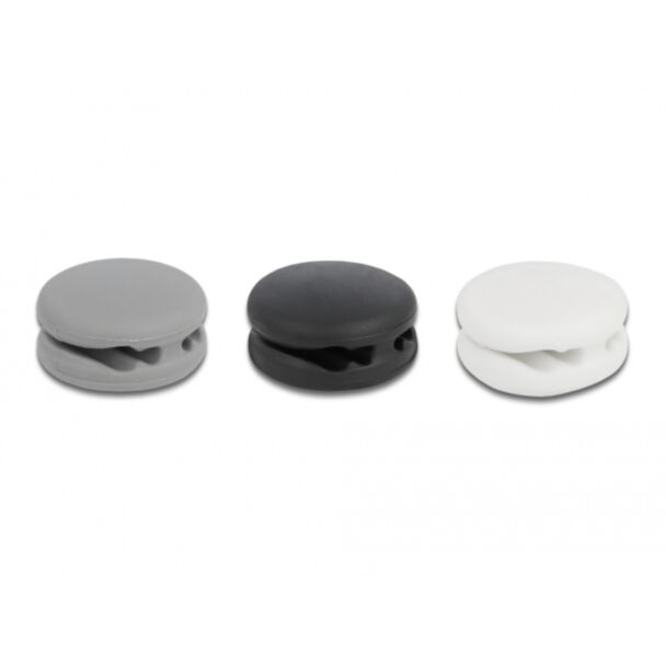 DeLOCK Portacavi Mini con 4 passacavi autoadesiva Set 3 pezzi