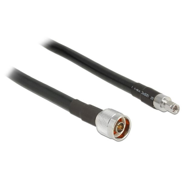 DeLOCK 5m, N/RP-SMA coaxial cable CFD400, LLC400 Black