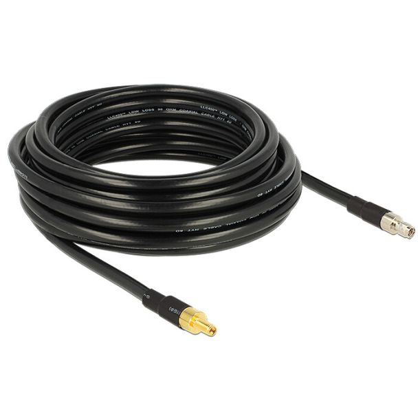 DeLOCK 10m SMA/SMA cavo coassiale CFD400, LLC400 Nero