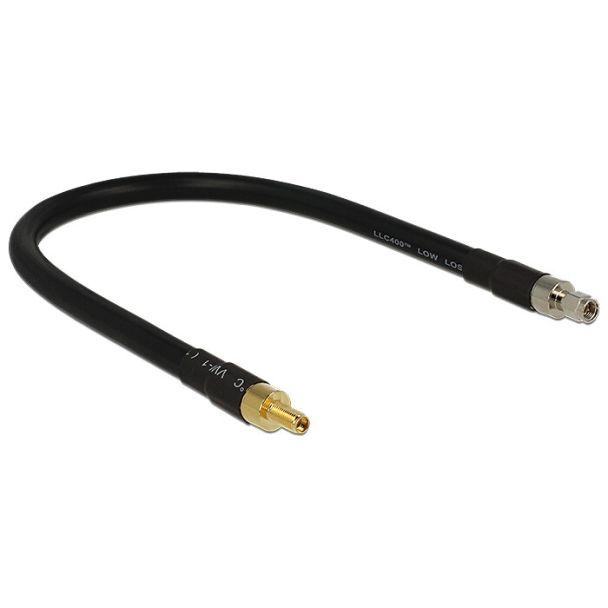 DeLOCK 0.4m SMA/SMA cavo coassiale CFD400, LLC400 0,4 m Nero