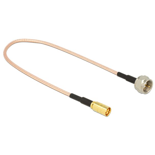 DeLOCK 0.25m F/SMB cavo coassiale RG-316 0,25 m Nero