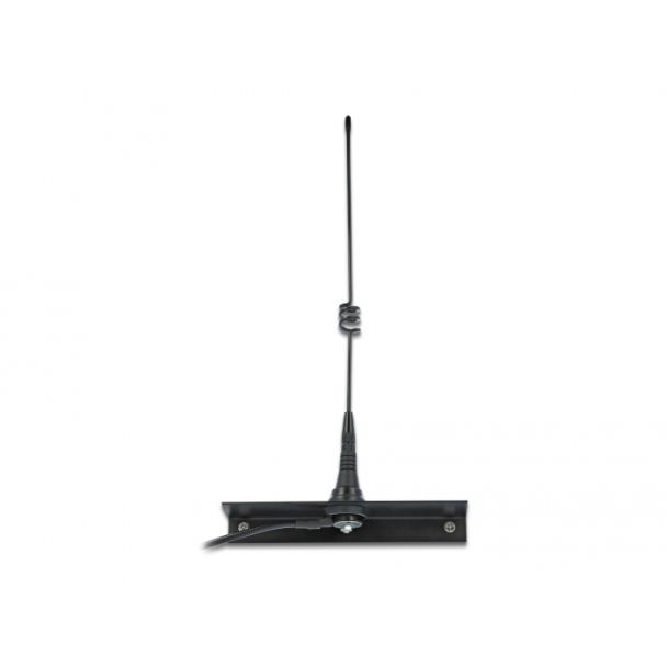 DeLOCK LPWAN 868 MHz Antenna con SMA maschio 4,5 dBi omnidirezionale fissata con cavo di collegamento RG-58 C/U 2,5 m all'esterno nero