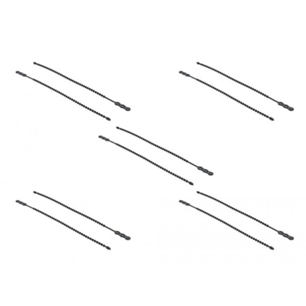 DeLOCK 018966 fascetta Fascetta con perline Poliammide Nero 10 pz