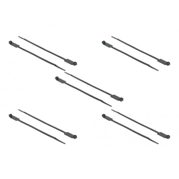 DeLOCK 18961 fascetta Fascetta con inserimento in parallelo Poliammide Nero 10 pz