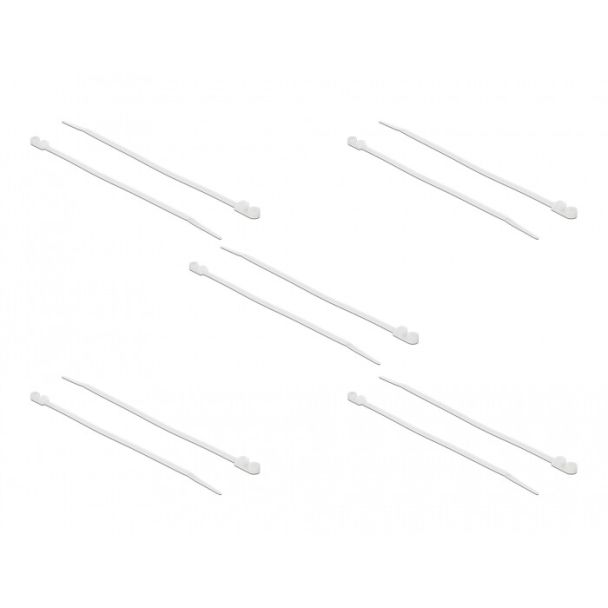 DeLOCK 18945 cable tie Parallel entry cable tie Polyamide White 10 pc(s)