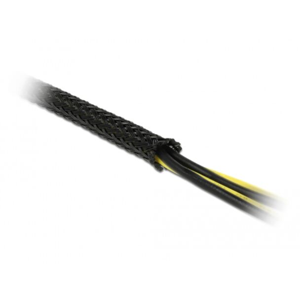 DeLOCK Manicotto intrecciato estensibile da 10 m x 19 mm nero