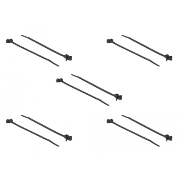DeLOCK 18895 fascetta Releasable cable tie Nylon Nero 10 pz
