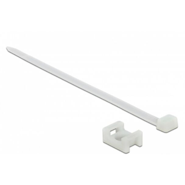 DeLOCK 18885 fascetta Fascetta per montaggio a vite Nylon Bianco 10 pz