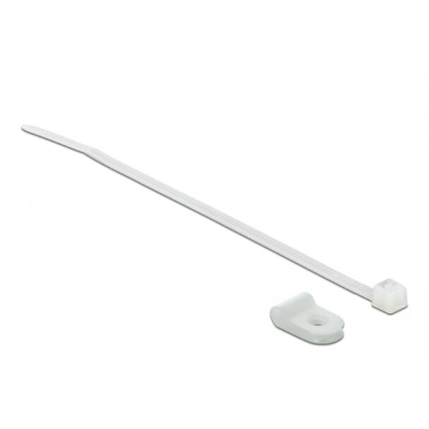 DeLOCK 18859 fascetta Fascetta per montaggio a vite Nylon Bianco 10 pz