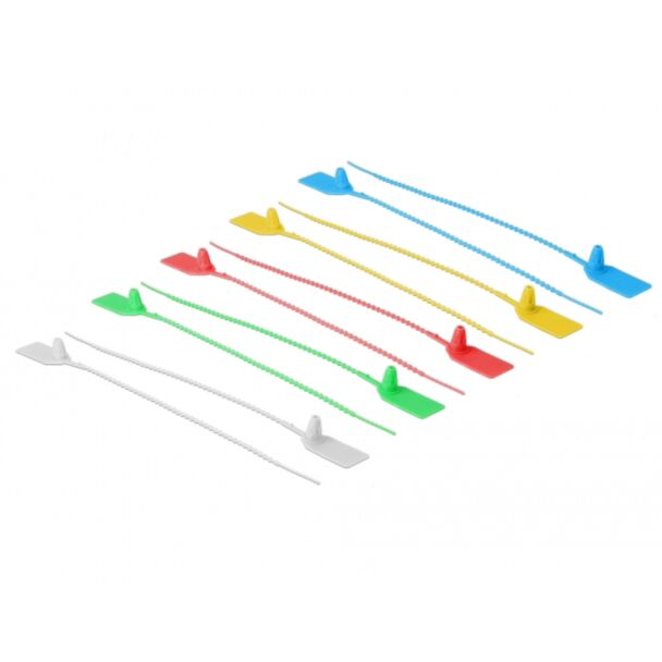 DeLOCK 18827 fascetta Releasable cable tie Plastica Colori assortiti 10 pz