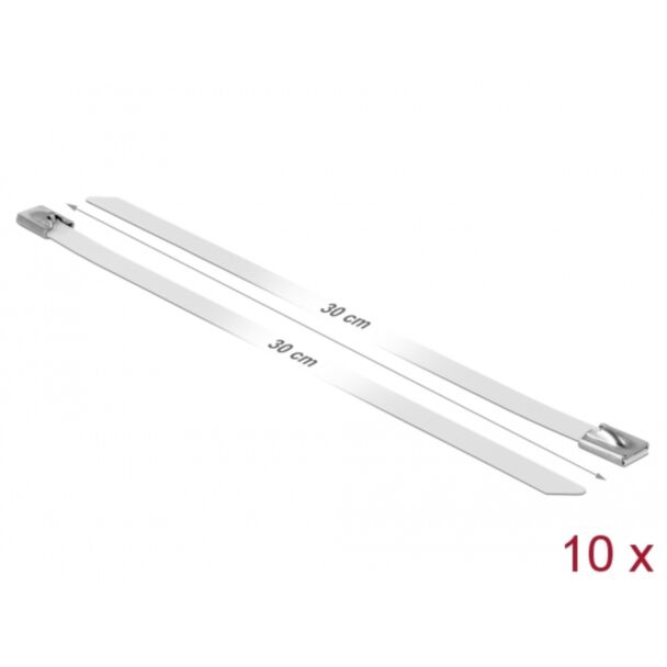 DeLOCK 18822 fascetta Acciaio Bianco 10 pz