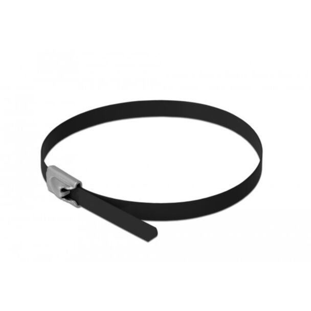 DeLOCK 18809 fascetta Acciaio Nero 10 pz