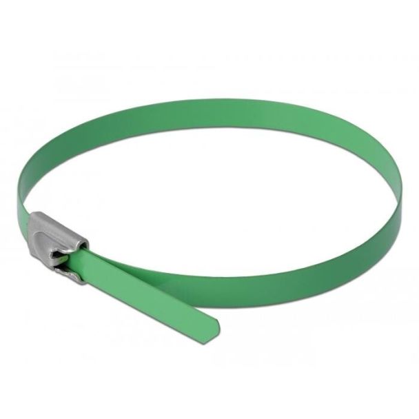 DeLOCK 18801 cable tie Steel Green 10 pc(s)
