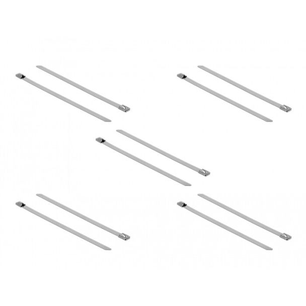 DeLOCK 18772 cable tie Stainless steel Metallic 10 pc(s)