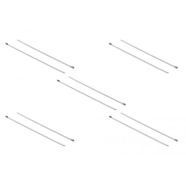 DeLOCK 18769 fascetta Releasable cable tie Acciaio inox 10 pz