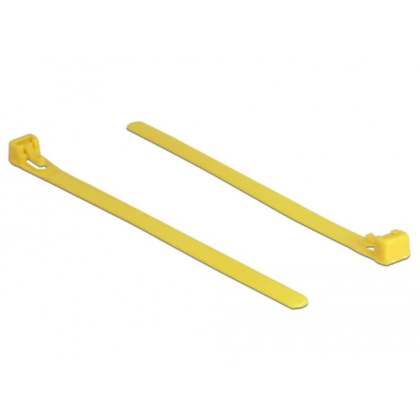DeLOCK 18760 fascetta Releasable cable tie Nylon Giallo 100 pz