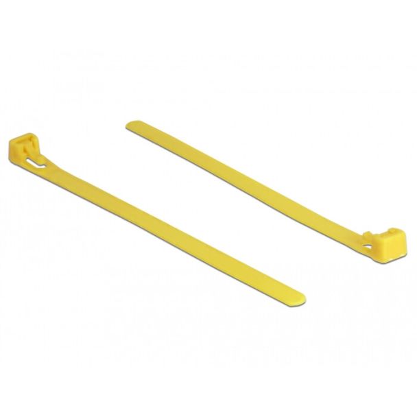 DeLOCK 18760 cable tie Releasable cable tie Nylon Yellow 100 pc(s)