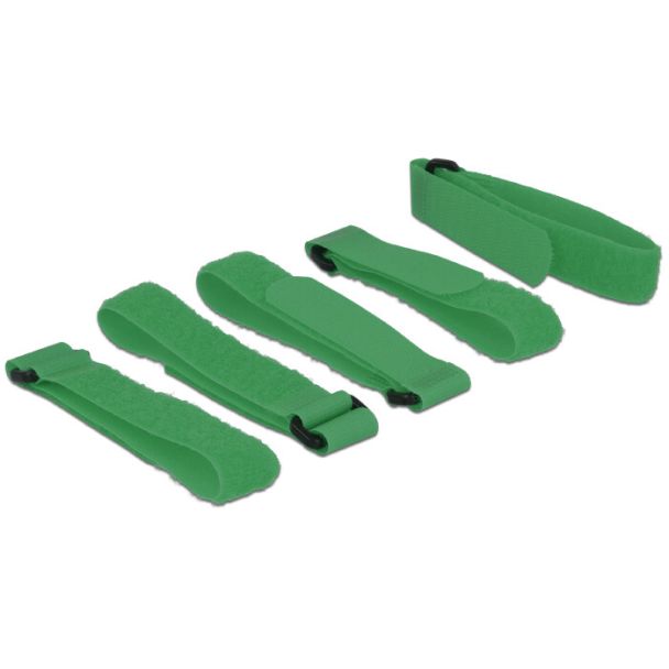DeLOCK 18706 Velcro Verde 5 pz