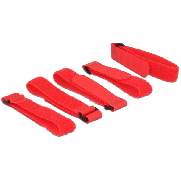 DeLOCK 18705 Velcro Rosso 5 pz