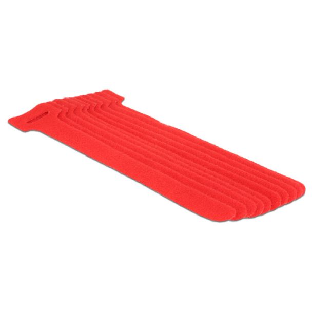 DeLOCK 18689 Velcro Rosso 10 pz