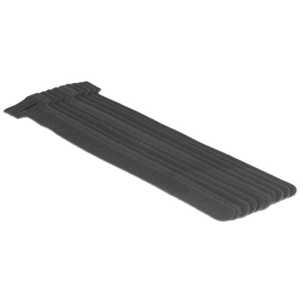 DeLOCK 18687 Velcro Nero 10 pz