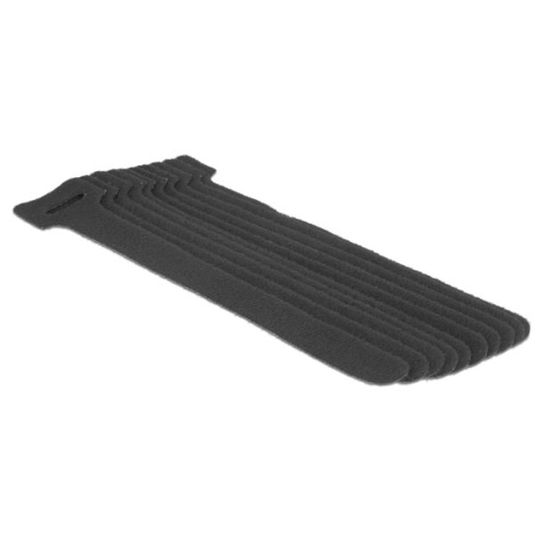 DeLOCK 18686 Velcro Nero 10 pz